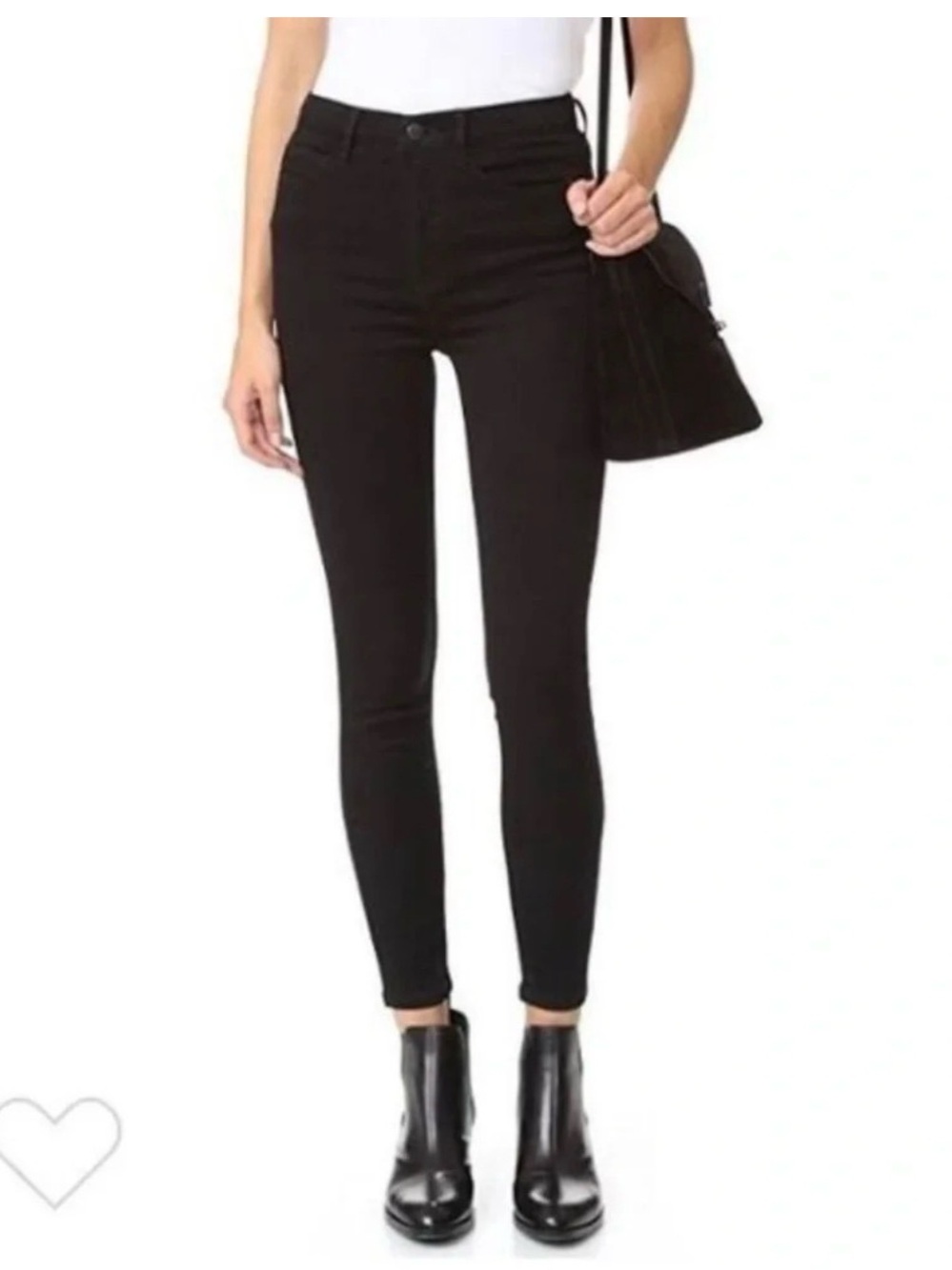 Free People Black Skinny Ankle Jeans with Stretch Size 30